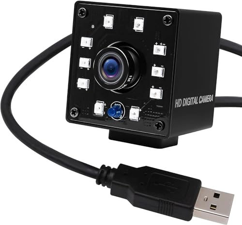 Svpro 1080P Night Vision USB Camera IR LED Infrared Webcam with IR Cut HD Security Camera High Speed 30FPS/60FPS/100FPS for Windows Linux Mac Android Raspberry Pi