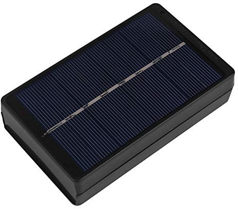 Cargador de Panel Solar Ligero, Recargable Caja Carga 4baterías 2in1 Batería con 1W 4V Portátil Pilas Inteligente Accesorio Actividades Aire Libre para Baterías AA AAA Senderismo Viaje Estuche Negro