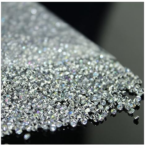 Yurosiay 10000 pezzi decorazione damante, 2,5 mm, piccoli diamanti acrilici brillanti, trasparenti, cristalli acrilici, decorazione da tavolo, diamanti e strass per vaso, colore argento
