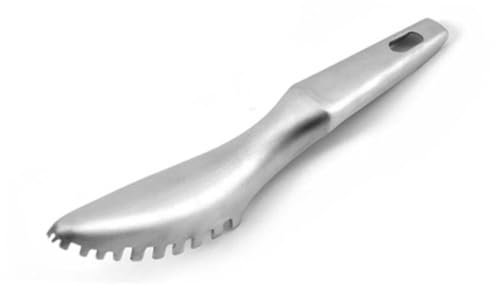 RORPOIR Espátula Metálica 2 Piezas raspador de Escamas de salmón raspador de Pescado Acero Inoxidable Stainless Steel Cepillo de Escamas de Pescado Limpiador de Piel de Pescado detergente