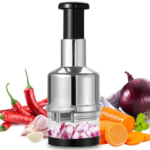 Tritatutto Verdure,Tritacarne Alimenti A Mano, Processore Manuale Alimentare, Vegetable Garlic Food Onion Chopper Per Schiacciare Aglio, Cipolla, Frutta Secca