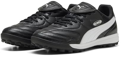 PUMA Unisex King Liga Tt Fussballschuh, Schwarz Weiß Silber, 46 EU