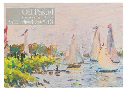 Namvo A4-?lpastell-Papierblock, 20 Blatt, 210 x 297 mm, für ?l- und wasserbasierte Pastelle, Zeichnen, Skizzieren, Kunstwerke, geeignet für Künstler, Anf?nger, Studenten oder Hobbyisten