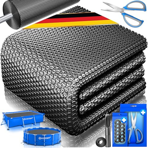 KESSER® Film solaire de piscine 400 µm, Bâche solaire rectangulaire 700 x 400 cm, Bâche de protection solaire flexible à découper, Bâche de piscine pour chauffage de l'eau, Couverture solaire avec