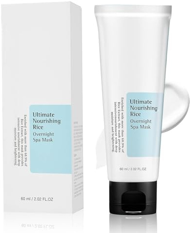 UieaMsio Masque facial Ultimate Nourishing Rice Overnight Spa Masque hydratant visage avec extrait de riz et niacinamide, soin de la peau coréen pour tous les types de peau, hydratation longue durée