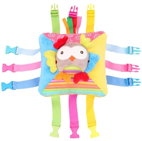 Jouets de voyage pour tout-petits avec 6 paires de boucles Jouets éducatifs à motif d'abeille avec chiffres au dos et poche intégrée Cadeaux sonores pour tout-petits pour la motricité fine Compét
