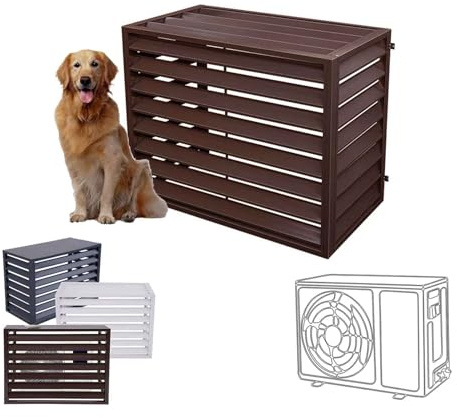 Pxkmouy Outdoor Condenser Protective Cover air source heat pump cover 1.5P/2~3P/5P Aluminum Air Conditioner Top Cover ac privacy fence For Prevents Foliage Wee an be used outdoors for many years