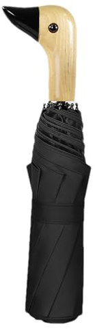 Duck Umbrella - Parasol étanche étanche pliant, forte teinte de vent | Cauvet de protection UV élégante, poignée en bois classique, couverture du soleil de la mode, accessoires de voyage pour