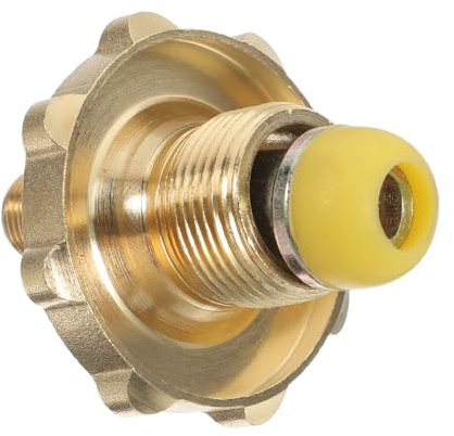 Veemoon Universeller Propangastankadapter Pol Qcc1 Typ 1 aus Messing mit Schraubenschlüssel Stabilem Anschluss und Kompakter Bauweise für Camping und Reisen