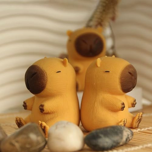 3 stycken Capybara Squeeze Toy, stressboll söt capybara, tryck fidget-leksaker, squishy antistressboll för barn och vuxna, klämboll sensoriska leksaker för kontor skola och fest