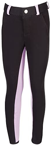 PFIFF 101249 Reithose Elisa, Vollbesatz, Kinder, Mädchen Schwarz/Lila 128