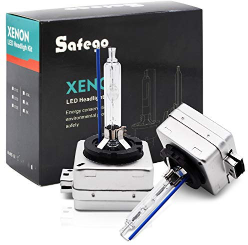 Safego 2 x Lampade D1S D1C Xenon Bulb allo Xeno HID Lampadina Faro di Ricambio 35W Impermeabile Coppia D1S Lampada 8000K Bianco Freddo per proiettori