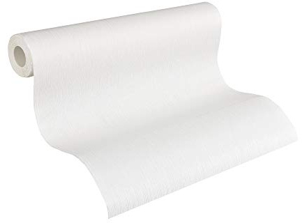 A.S. Création överdimensionerad fleecetapet Meisterfleece tapet 10,05 m x 0,53 m vit Made in Germany 248510 2485–10