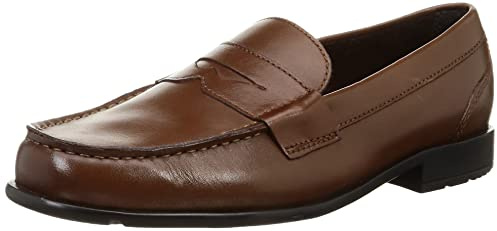 Rockport mens Classic Penny Loafer, Dark Brown, 9