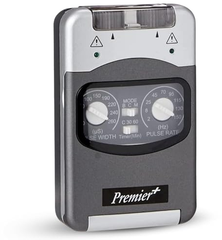 Performance Health 200 Premier Plus Dual Channel TENS Machine – Portable EMS Pain Relief Device with Flip Down Cover – Electrodes Included – Battery Operated