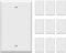ENERLITES Blank Device Wall Plate, Gloss Finish, Standard Size 1-Gang 4.50 x 2.76, Polycarbonate Thermoplastic, Electrical Covers for Unused Outlets/Switches, 8801-W-10PCS, White 10 Pack