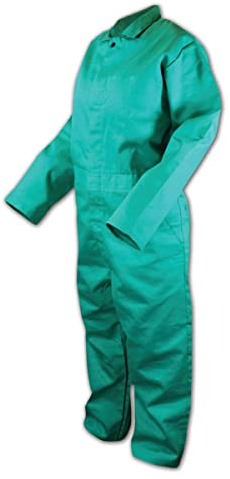 MAGID 1840-XXL Spark Guard FR 9 oz. Cotton Coveralls, 19, Green, XXL
