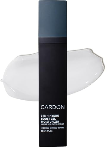 Cardon | Anti-Aging Face Moisturizer for Men | Korean Skincare Facial Lotion | Hydro Boost Gel | Healing Cactus Extract, Reduce Wrinkles, Repair Acne Scars | Ultra Light Face Cream (1 CT)