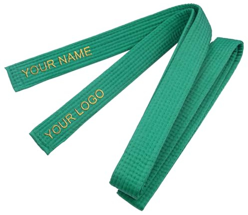 TOPTIE Cintura da karate ricamata personalizzata, Cintura di grado per arti marziali TaeKwonDo Judo, Cinture judo personalizzate