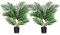 Fopamtri Kunstpflanzen Groß Areca Kunstpalme 60 cm im Topf Künstliche Pflanze Tropical Hawaii Grün Fake Plant für Schlafzimmer Büro Garten Hochzeit Party Deco (2 Stück)
