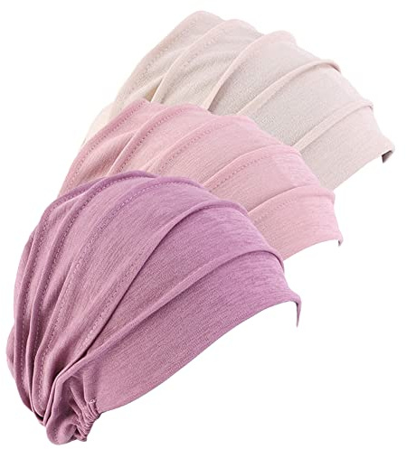 3 Pezzi Turbante Beanie Chemo Berretto da Donna in Cotone Slouchy Copricapo per Cancro Perdita di Capelli Chemioterapia