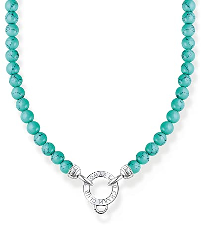 Thomas Sabo Kette mit blauen Perlen vergoldetes Silber KE2187-405-17