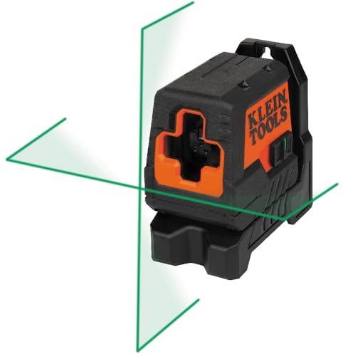 Klein Tools 93MCLG Self-Leveling Laser Level, Mini Cross-Line Level, Class 2, ≤ 1mW, Leveling Alignment Tool, Bright Green Horizontal and Vertical Lines