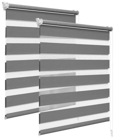 WOLTU Doppelrollo Klemmfix 2er Set, Rollos für Fenster ohne Bohren