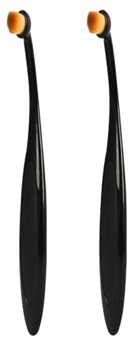 Lot de 2 brosses pour enlever les larmes de chien - Poils de nettoyage des yeux pour animaux de compagnie - Applicateur pour produits de soin des yeux - Brosses à poudre en fil de fibre - Outils