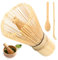 Matcha Kit, ELEPRUC Chasen Tradizionale a 100 Bastoncini Matcha, Frusta in Bambù Naturale, Frusta al Matcha (Chasen), Cucchiaio Tradizionale (chashaku), Cucchiaino, per Preparare una Tazza di tè Verde