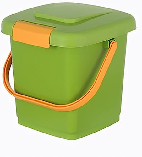 Bac À Compost De Cuisine 2 Gallons/8 litres avec Filtre Et Poignée, Bac De Recyclage Portable for Comptoir, Seau À Compost, Poubelle D'intérieur Et D'extérieur, Vert