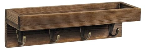 Scaffale da parete per riporre – organizer con ganci | mensola per chiavi a parete per decorazione domestica, soggiorno, camera da, bagno, fattoria, ingresso, corridoio, ufficio,