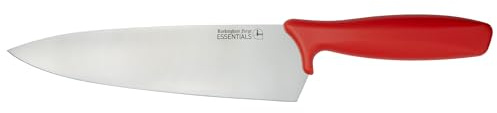 Rockingham Forge Essentials Red Handle Chef’s Knife 24cm | For Raw Meat, Coloured Knives for Food Hygiene, Allergen and Intolerance Food Preparation, Colour Coded Kitchen Knives