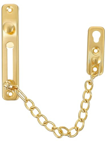 Ipetboom Cerradura de Puerta Antirrobo con Cadena de Seguridad, Acero Inoxidable, Resistente y Versátil, para Puerta de Hogar y Garaje, Juego, Instalación Fácil y Duradera