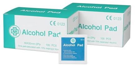Salviette disinfettanti a base di alcool isopropilico 70% dimensioni 60x30 mm confezionati singolarmente Alchol Pad (400)