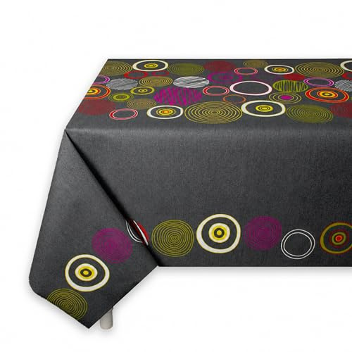 BESCH Mantel Antimancha Tela Algodón Rectangular Impermeable Lavable y Fácil de Limpiar Fabricado en España - Mantel Hule al Corte Antimanchas para Mesas Tamaño 100x140cm