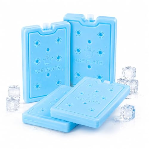 Shyllin Accumulateurs de Froid - Pain de Glace Plats réutilisables pour Sacs isothermes et glacières - Ultra-Fins, Longue durée de Conservation du Froid pour Les déplacements