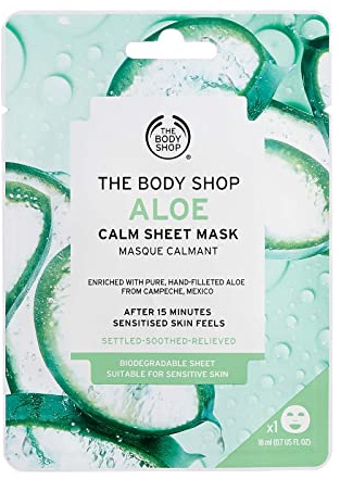 The Body Shop Aloe Calm Hydration Sheet Mask - Soothe and hydrate dry, sensitive skin in just 15 minutes with our vegan Aloe Calm Sheet Mask