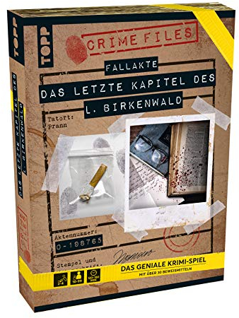 Crime Files – Fallakte: Das letzte Kapitel des L. Birkenwald – Das geniale Krimispiel mit über 30 Beweismitteln: Tatort Escape Room – ab 10 Jahren – für 2–4 Spieler