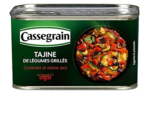 CASSEGRAIN - Tajine végétarien aux légumes grillés, raisins secs et coriandre - 375g - Prêt en quelques minutes - Pour les repas sains et savoureux. - Lot De 3 - Vendu Par Lot