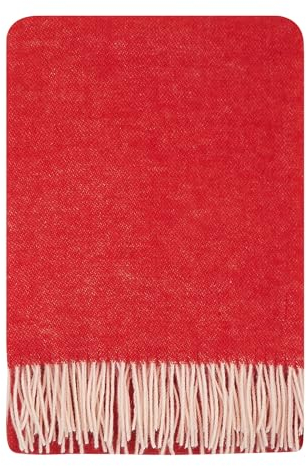 Cozy Blankets Wolldecke/Überwurf, 100% neuseeländische Wolle, perfekt für Zuhause und Außenbereich, Schurwolldecke mit Fransen, 140 x 200 cm