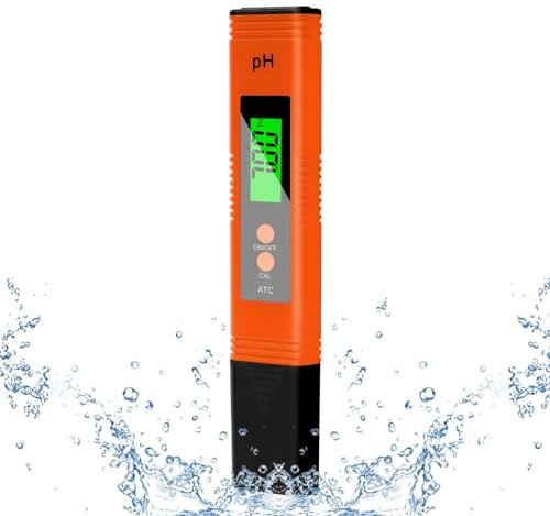 Flintronic 4 en 1 PH Mètre Numérique, Testeur pH Mètre 4 en 1, pH-mètre avec Écran LCD, résolution Haute précision 0,01, Testeur de qualité de l'eau pour eau Potable, Piscine, Hydroponie