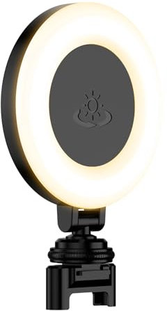 RISEOFLE Luz de llenado LED para selfies, 3 temperaturas de color y 6 niveles de brillo. Diseñado para trípodes de la serie
