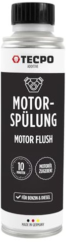 TECPO Motorspülung, 300ml für Benzin- und Dieselmotoren -Öladditiv Reiniger Motorreinigung zum Entfernen Ölschlamm