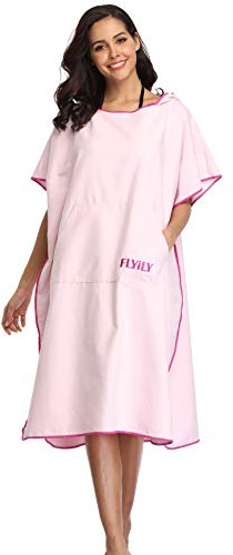 FLYILY Serviette Poncho Ultra légère et, Surfing Changement Serviette Robe avec Capuche Microfibre