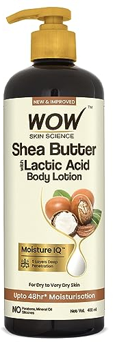 WOW Skin Science Shea Butter and Cocoa Butter Moisturizing Body Lotion, Deep Hydration, 400ml
