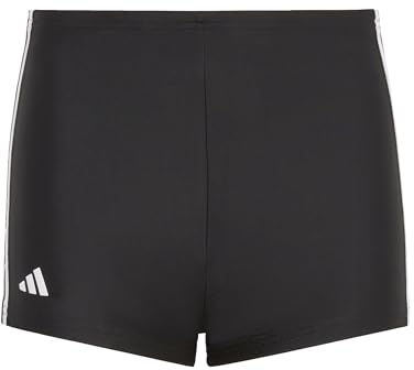 adidas Jungen Classic 3-Stripes Swim Boxers, Black / White, 7-8 Years