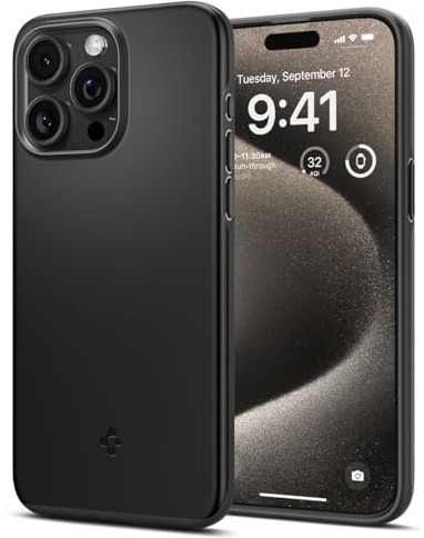 Spigen iPhone 15 Pro Max Hülle Thin Fit Black - ACS06544