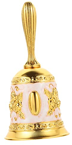 NUOBESTY Handglocke Speisekammer Glocke Telefon Spielzeug rezeptionsklingel rezeptionsglocke Service-Glocke aus Zinklegierung Retro-Rufglocke Handkurbel Messing Restaurantglocke schmücken