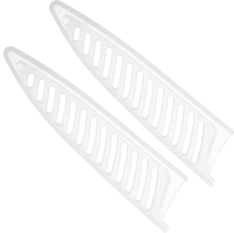 PATIKIL PP Sicurezza Coltello Copertura Manicotti per 4 Ceramica Coltello, 2pz Coltelli Bordo Protezione Lama Protezione Universale Coltello Fodero per Cucina, Bianco